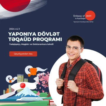 Yaponiya Dövlət Təqaüd proqramına  sənəd qəbulu bu gündən başlanıb