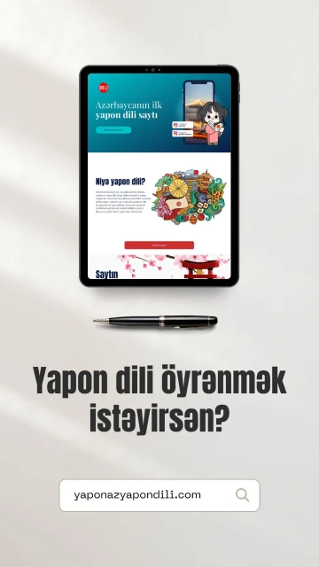 Azərbaycanda yapon dilində ilk yapon dili saytı: yaponazyapondili.com