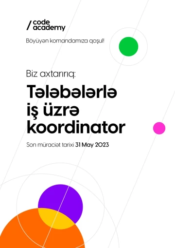 Tələbələrlə İş Üzrə Koordinator vakansiyası