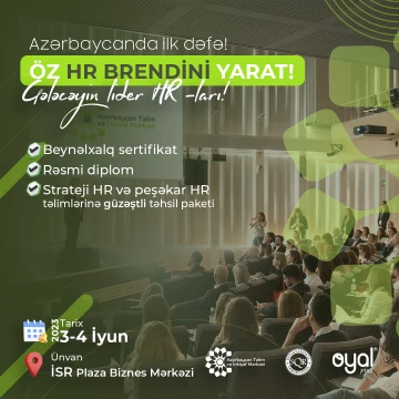 "Öz HR brendini yarat" adlı master klassına qeydiyyat başladı