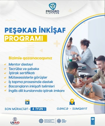 PROGRO komandası sizi “Peşəkar İnkişaf Proqramı”na dəvət edir