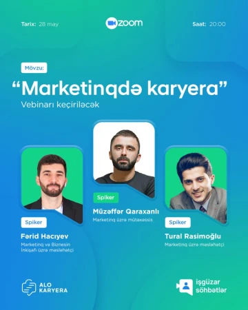 Ödənişsiz “Marketinqdə karyera” vebinarı keçiriləcək