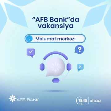 Məlumat Mərkəzi üzrə mütəxəssis vakansiyası
