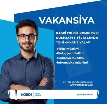 Sumqayıt şəhərində yaşayan və pedagoji istiqamətdə iş axtaran namizədlərin nəzərinə