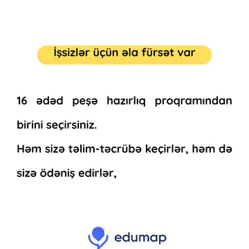 İşsizlər üçün əla fürsət var