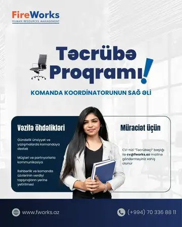 Komanda koordinatorunun sağ əli (təcrübəçi) vakansiyası