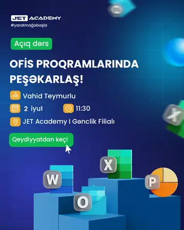 Microsoft Office Proqramları mövzusunda tamamilə ödənişsiz açıq dərs imkanı!