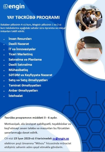 Tələbələr üçün əla fürsət