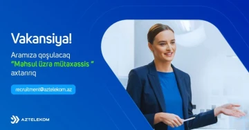 "Məhsul üzrə mütəxəssis" vakansiyası