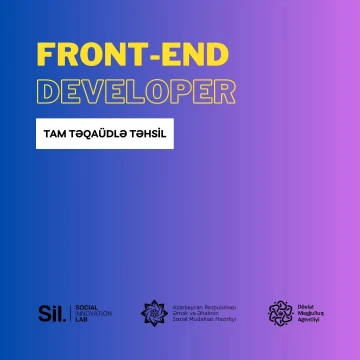 Tam təqaüd ilə "Front-end Developer" kursuna qəbul başladı!