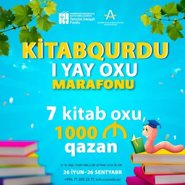 "Kitabqurdu" I Yay Oxu Marafonu keçiriləcək