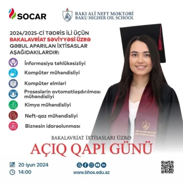 Baki Ali Neft Məktəbində (Baku Higher Oil School ) “Açıq Qapı” günü keçiriləcək!
