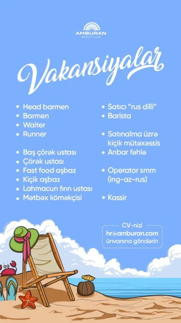 Şirkətdə olan aktiv vakansiyalar