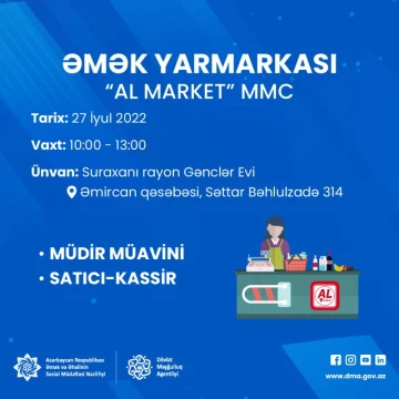 İşsiz və işaxtaran şəxslərin nəzərinə!