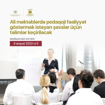 "Ali təhsil müəssisələrində pedaqoji fəaliyyətə giriş" təlimləri