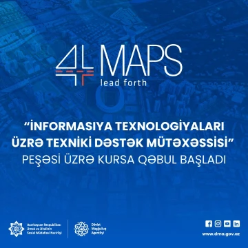“İnformasiya texnologiyaları üzrə texniki dəstək mütəxəssisi” peşəsi üzrə kursa qəbul başladı
