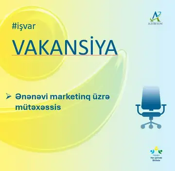 Ənənəvi marketinq üzrə mütəxəssis vakansiyası