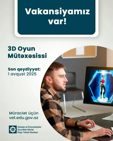 3D Oyun Mütəxəssisi vakansiyası