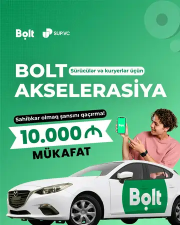 Bolt sürücü və kuryerləri üçün ödənişsiz biznes proqramı başladı!