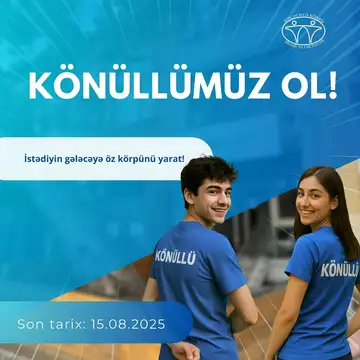 "Gələcəyə Körpü" Gənclər İctimai Birliyinin Könüllülük Proqramına qoşul