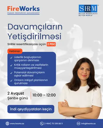 "Davamçıların yetişdirilməsi" – rəhbərlər, menecerlər və İR mütəxəssisləri üçün ödənişli vebinar