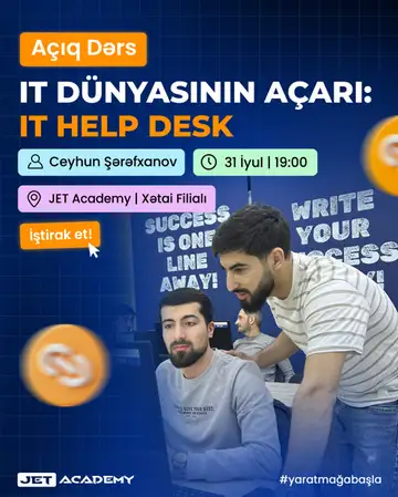 “IT Help Desk” mövzusunda ödənişsiz açıq dərs keçiriləcək