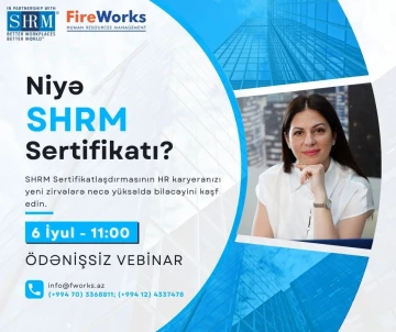 “ Niyə SHRM Sertifikatı? Ödənişsiz vebinar