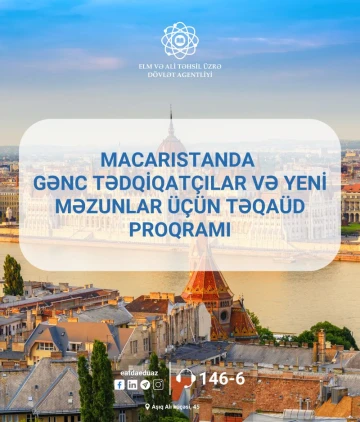 Macarıstanda gənc tədqiqatçılar və yeni məzunlar üçün təqaüd proqramı