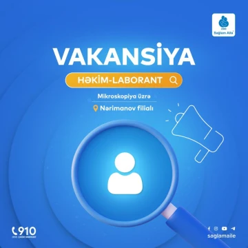 “Həkim-mikroskopist” (Nərimanov filialı) vakansiyası