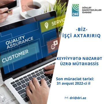 Keyfiyyətə nəzarət üzrə mütəxəssis vakansiyası
