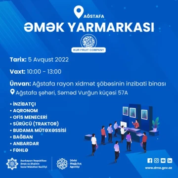 Əmək yarmarkası keçiriləcək.
