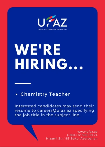 Vacancy for Chemistry Teacher