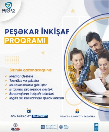 PROGRO komandası sizi “Peşəkar İnkişaf Proqramı”na dəvət edir