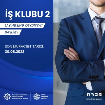 “İş Klubu 2” layihəsinə qeydiyyat başlanıb