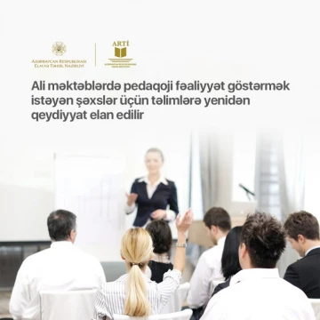 ARTİ təlimlərə yenidən qeydiyyat elan edir