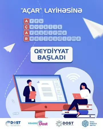 “AÇAR (Arzu, Çeviklik, Araşdırma, Reallaşdırma)” Layihəsinə qeydiyyatdan keçməyə tələsin
