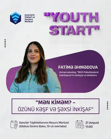 “Mən kiməm? – Özünü kəşf və şəxsi inkişaf” təlimi (ÖDƏNİŞSİZ və Sertifikatlı)