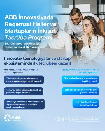 ABB Innovasiyada Rəqəmsal Həllər və Startapların İnkişafı Təcrübə Proqramı