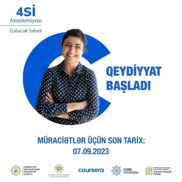 “4Sİ Akademiyası" layihəsi çərçivəsində  700-dən çox kursa ödənişsiz qeydiyyat başladı!