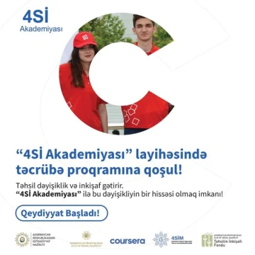 “4Sİ Akademiyası" layihəsi çərçivəsində tələbələr üçün təcrübə (internship) proqramı!