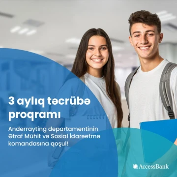 Bank karyerasına başlamaq istəyənlər üçün əla fürsət