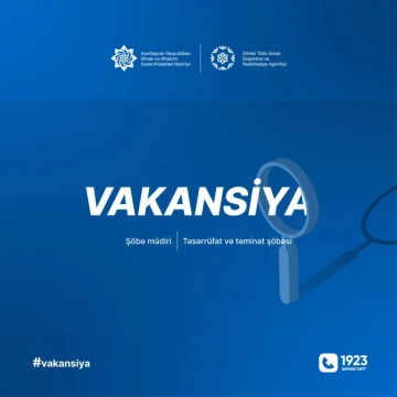 Təsərrüfat və təminat şöbəsinin müdiri vakansiyası