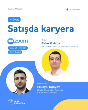 "Satışda karyera" adlı onlayn vebinar təşkil olunacaq