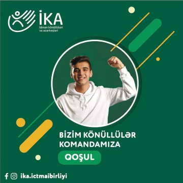 "İdman Könüllüləri və Azarkeşləri" İB *Könüllülər* komandasına səndə qoşul!