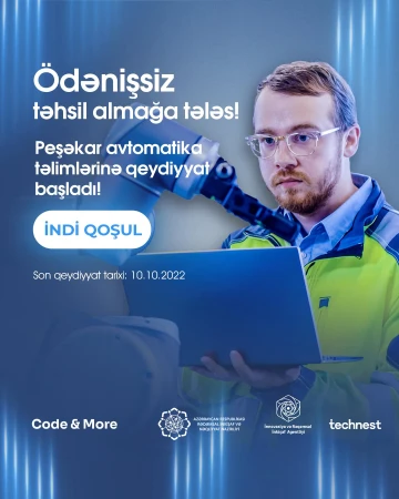 ÖDƏNİŞSİZ Peşəkar Avtomatika təlimlərinə qeydiyyat başladı