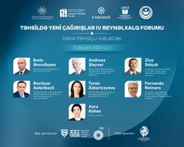 Oktyabrın 5-də Təhsildə Yeni Çağırışlar IV Beynəlxalq Forumu keçiriləcək
