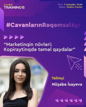 "Marketinqin növləri: Kopiraytinqdə təməl qaydalar" mövzusunda pulsuz seminar