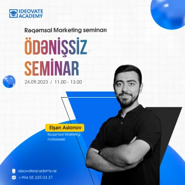 Rəqəmsal Marketing üzrə hamı üçün ödənişsiz seminar