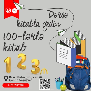 “Dərsə kitabla gedin” adlanan sərgi keçiriləcək