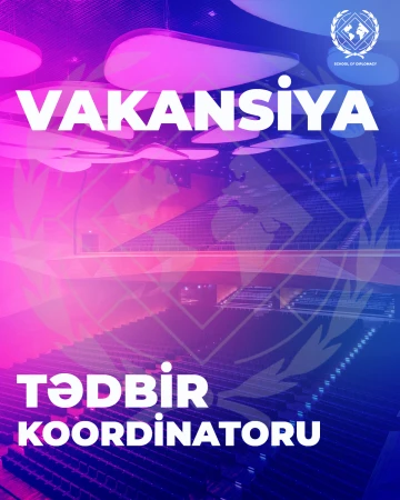 Azərbaycan Diplomatiya Mərkəzi “Tədbir koordinatoru” vakansiyası üçün müraciətləri qəbul edir